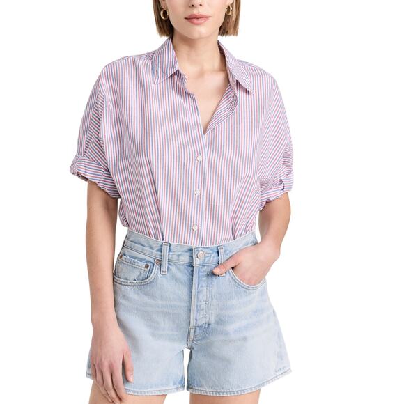 Xirena 'Teddy' Blue Cotton Shirt Size XS - Picture 1 of 5